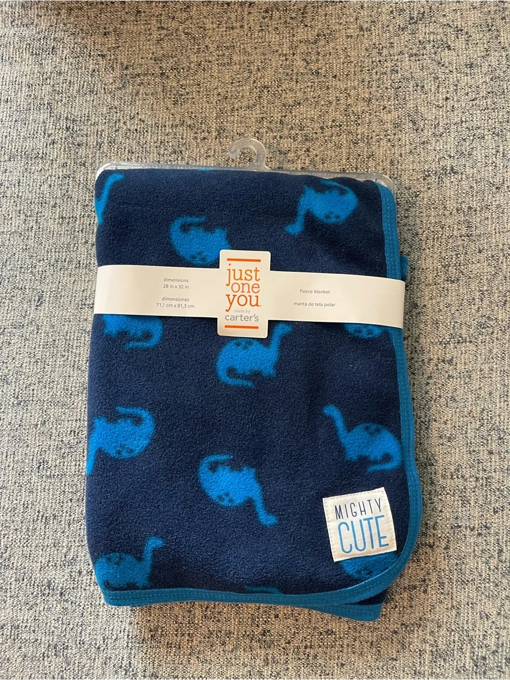 Carter's Blue Dinosaur Fleece Baby Blanket